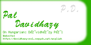 pal davidhazy business card